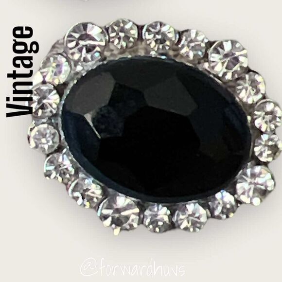 Vintage Rhinestone Unbranded Post Earrings - Picture 3 of 11